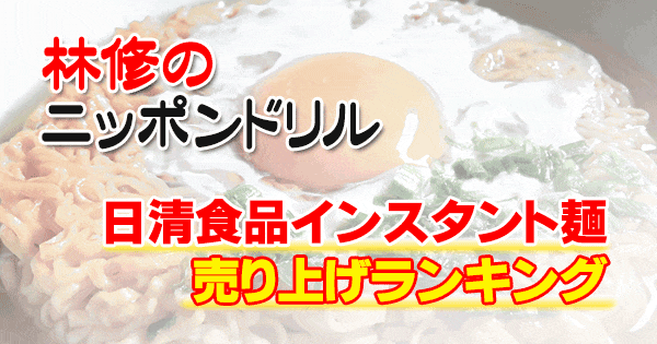 林修ニッポンドリル 日清食品 インスタント麺 売上ランキング