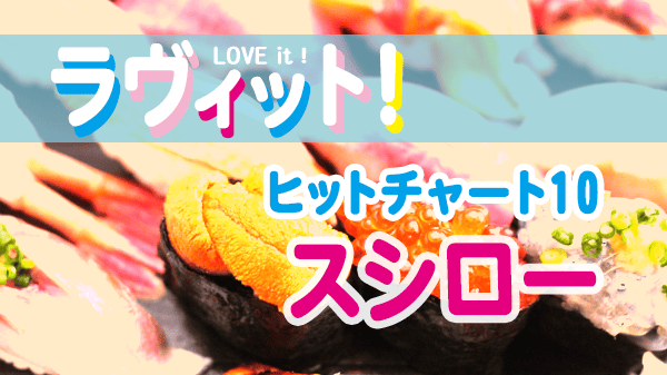 ラヴィット LOVEit ラビット ランキング ヒットチャート10 スシロー